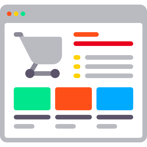 Graphic of shopping cart page.